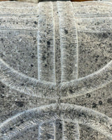 Thrill Seeker Embroidered Drapery Fabric - Stone Gray, Gray Charcoal White Off White, 54" Width (1 Yard)
