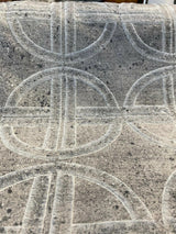 Thrill Seeker Embroidered Drapery Fabric - Stone Gray, Gray Charcoal White Off White, 54" Width (1 Yard)