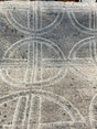 Thrill Seeker Embroidered Drapery Fabric - Stone Gray, Gray Charcoal White Off White, 54" Width (1 Yard)