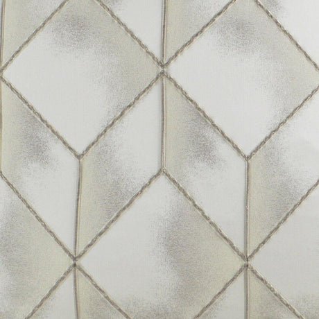 Social Call Platinum White Emb Polyester Fabric - White, Embroidered, 56" Width, 7" Vertical Repeat, 14" Horizontal Repeat (1 Yard)