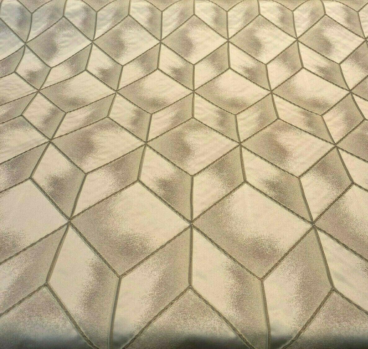 Social Call Platinum White Emb Polyester Fabric - White, Embroidered, 56" Width, 7" Vertical Repeat, 14" Horizontal Repeat (1 Yard)