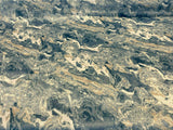 Marble Gate Blue Velvet Upholstery Fabric - Blue Marble Pattern, 54" Width (By The Yard)