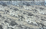 Marble Gate Velvet Fabric - Mineral Silver Marble Design, 54" Width (1 Yard)