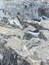 Marble Gate Velvet Fabric - Mineral Silver Marble Design, 54" Width (1 Yard)