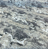 Marble Gate Velvet Fabric - Mineral Silver Marble Design, 54" Width (1 Yard)