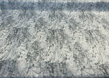Nature Cloud Spotting Velvet Upholstery Fabric - White Gray Marble Design, 54" Width (By The Yard)