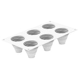 Silikomart KIT ALBIA Mold and Tart Ring, 6 Cavities