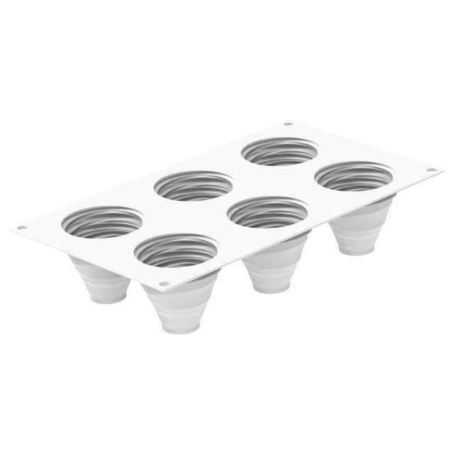 Silikomart KIT ALBIA Mold and Tart Ring, 6 Cavities