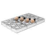Silikomart Sphere Tritan Chocolate Mold with Chocolate Stamps, 24 Cavities