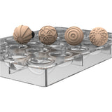 Silikomart Sphere Tritan Chocolate Mold with Chocolate Stamps, 24 Cavities