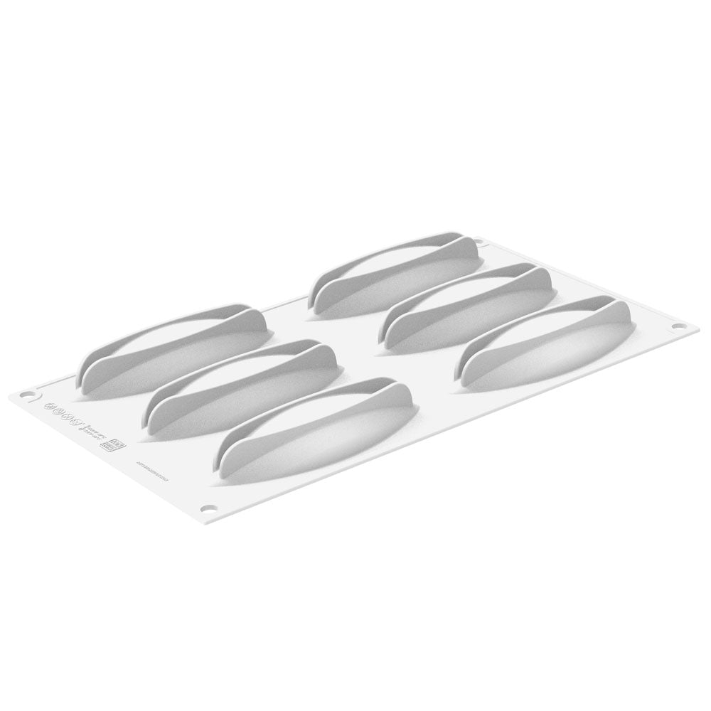 Silikomart KIT CABOSSA Silicone Mold and Tart Ring, 6 Cavities