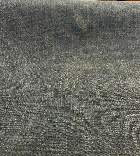 Calvin Linen Smokey Dark Gray Italian Upholstery Fabric - Smokey Dark Gray, 56" Width, Railroaded (1 Yard)