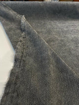 Calvin Linen Smokey Dark Gray Italian Upholstery Fabric - Smokey Dark Gray, 56" Width, Railroaded (1 Yard)