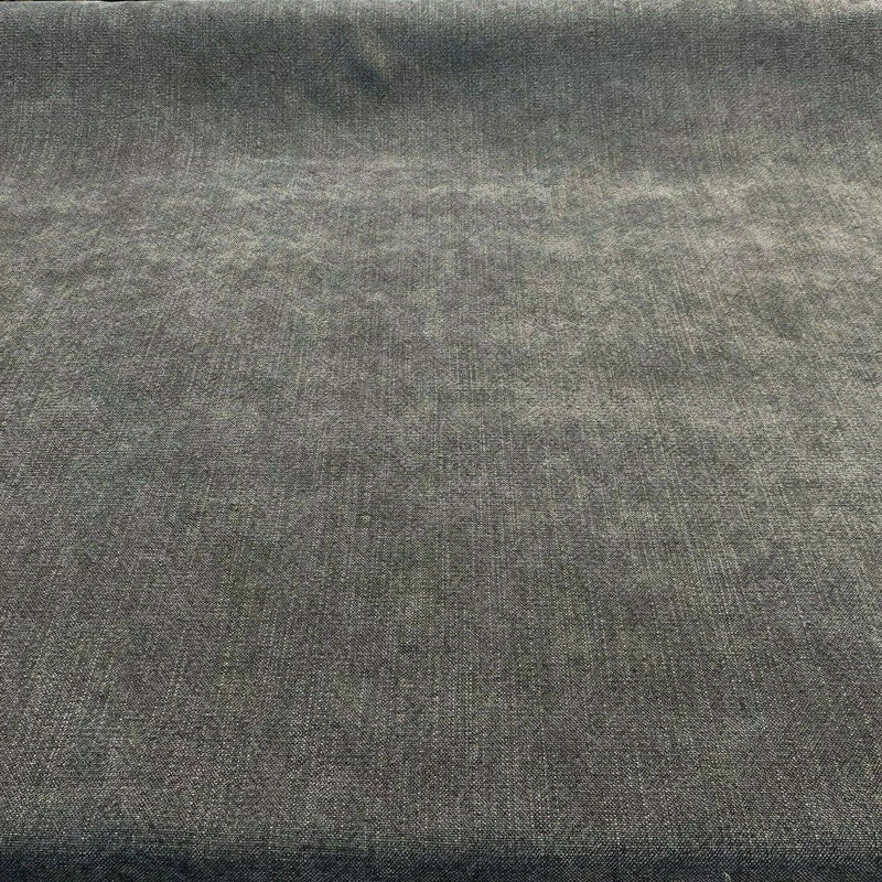 Calvin Linen Smokey Dark Gray Italian Upholstery Fabric - Smokey Dark Gray, 56" Width, Railroaded (1 Yard)