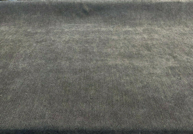 Calvin Linen Smokey Dark Gray Italian Upholstery Fabric - Smokey Dark Gray, 56" Width, Railroaded (1 Yard)