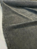Calvin Linen Smokey Dark Gray Italian Upholstery Fabric - Smokey Dark Gray, 56" Width, Railroaded (1 Yard)