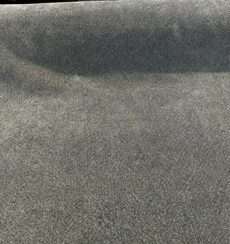 Calvin Linen Wrought Iron Gray Linen Fabric - Wrought Iron Gray, 56" Width, Railroaded (1 Yard)