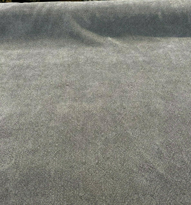 Calvin Linen Wrought Iron Gray Linen Fabric - Wrought Iron Gray, 56" Width, Railroaded (1 Yard)
