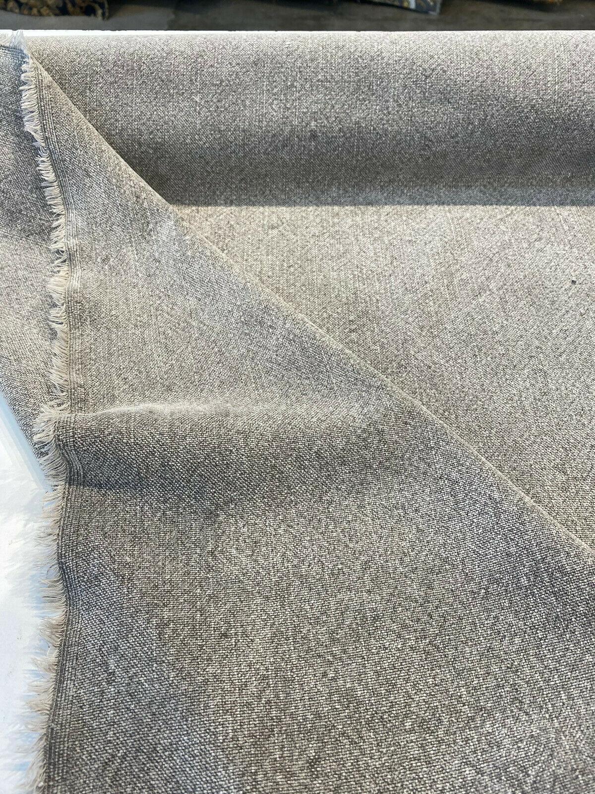 Calvin Linen Wrought Iron Gray Linen Fabric - Wrought Iron Gray, 56" Width, Railroaded (1 Yard)