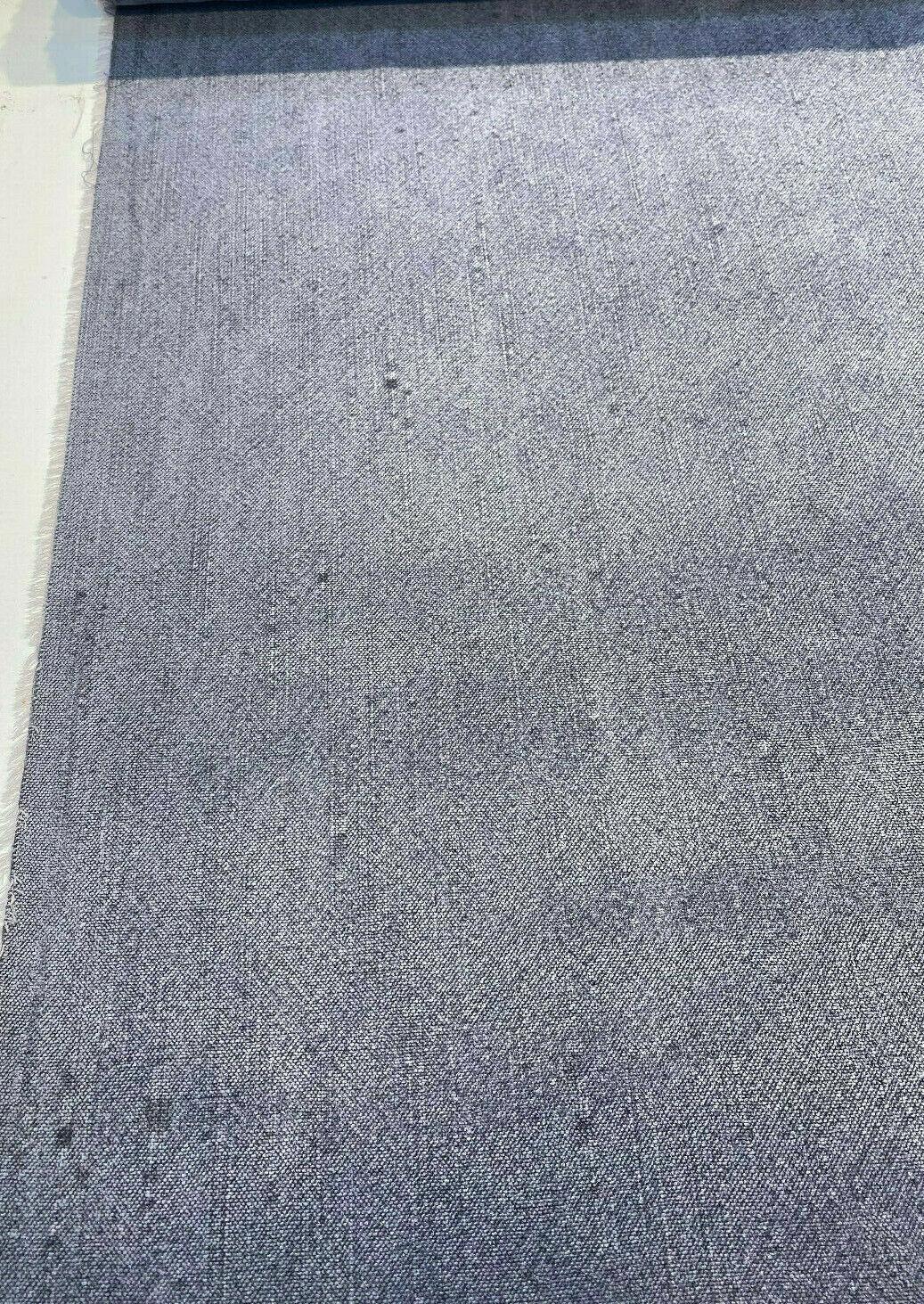 Calvin Linen Denim Blue Italian Linen Blend Fabric - Denim Blue, 56" Width, Railroaded (1 Yard)