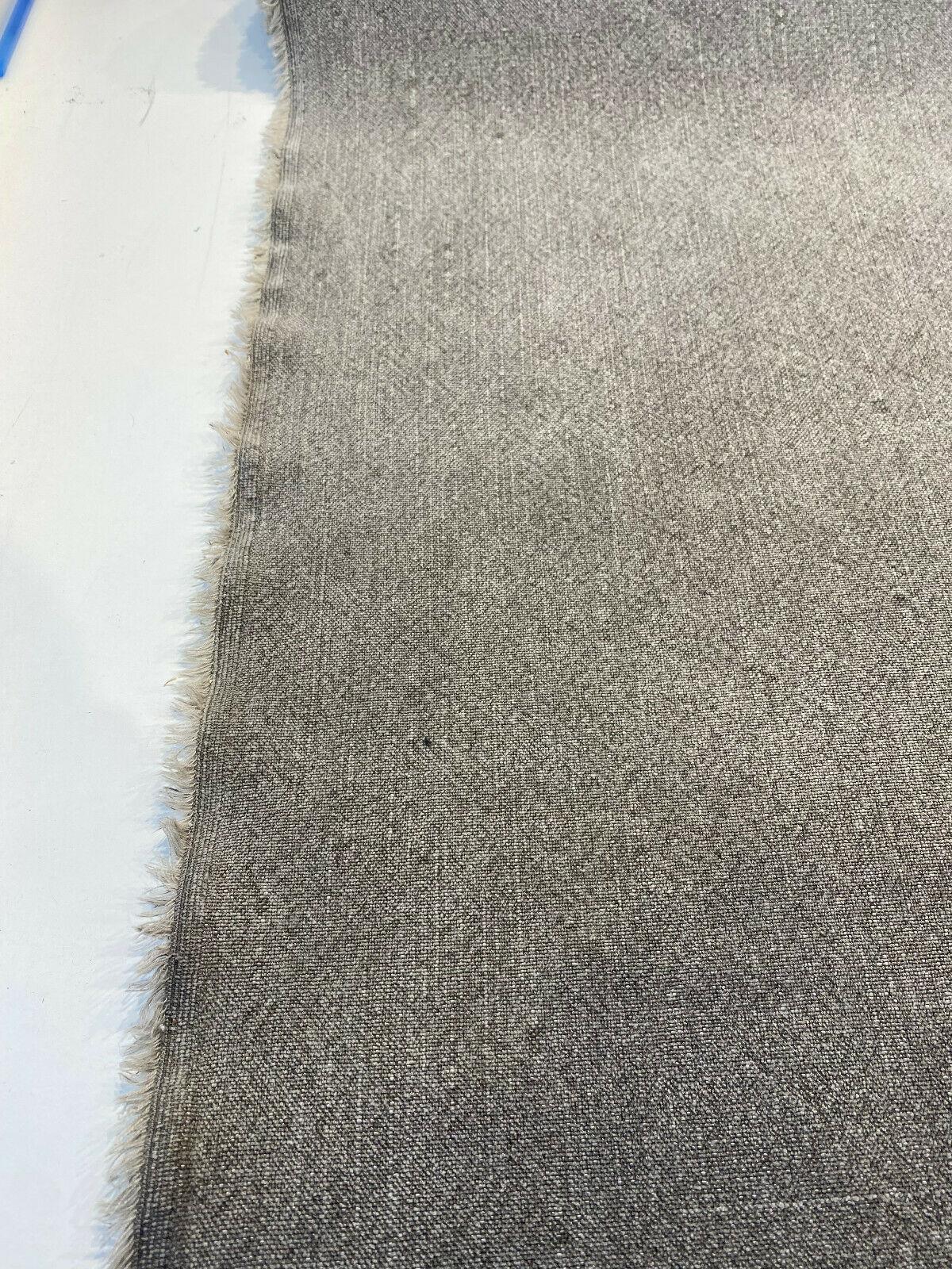 Calvin Linen Tumble Weed Gray Viscose Linen Cotton Fabric - Tumble Weed Gray, 56" Width, Railroaded (1 Yard)