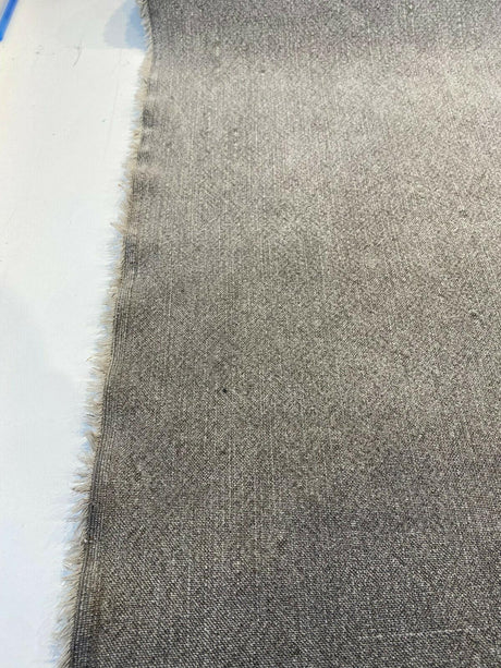 Calvin Linen Tumble Weed Gray Viscose Linen Cotton Fabric - Tumble Weed Gray, 56" Width, Railroaded (1 Yard)