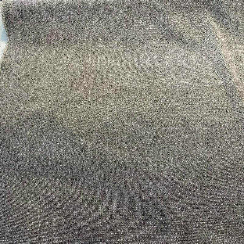 Calvin Linen Tumble Weed Gray Viscose Linen Cotton Fabric - Tumble Weed Gray, 56" Width, Railroaded (1 Yard)