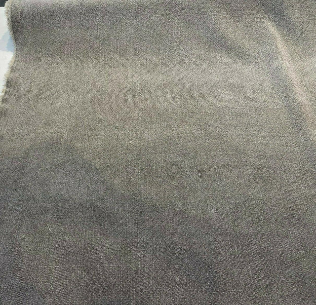 Calvin Linen Tumble Weed Gray Viscose Linen Cotton Fabric - Tumble Weed Gray, 56" Width, Railroaded (1 Yard)