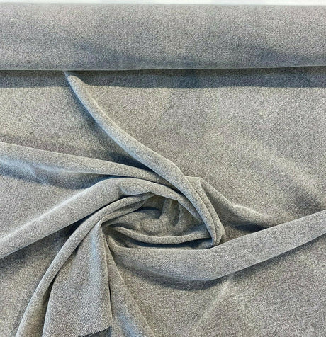 Calvin Linen Tumble Weed Gray Viscose Linen Cotton Fabric - Tumble Weed Gray, 56" Width, Railroaded (1 Yard)
