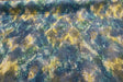 Boho Lagoon Chenille Upholstery Fabric - Aqua Teal, 56" Width, 32" Vertical Repeat, 24" Horizontal Repeat (1 Yard)