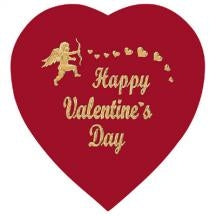 One Pound Red Foil Heart Box Candy Box