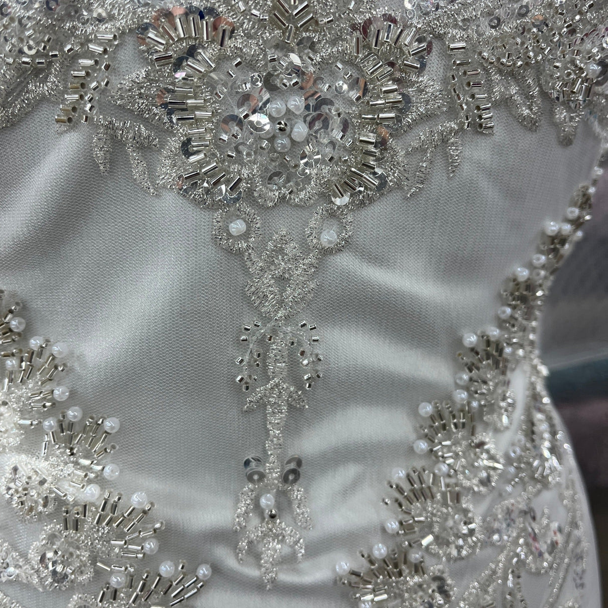 Beaded Embroidered Lace Mesh