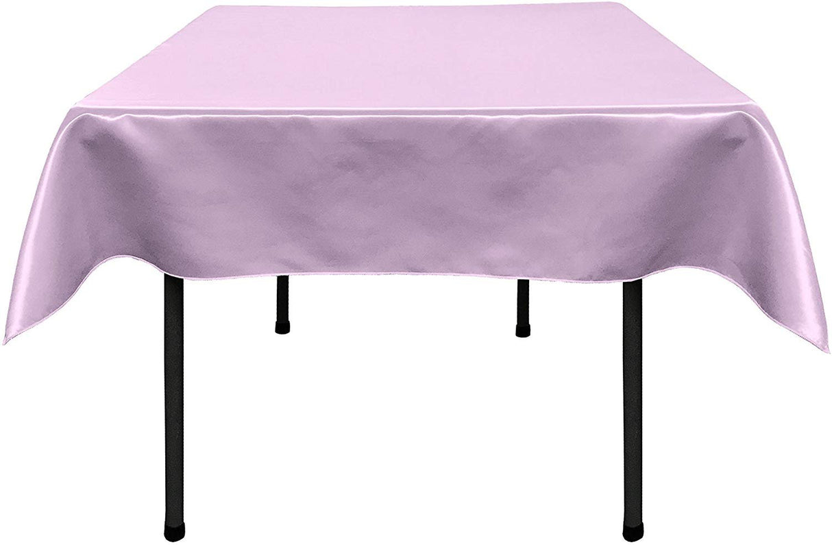 58"X58" Square Bridal Satin Polyester Fabric - Solid Color, 58" Width (1 Piece)