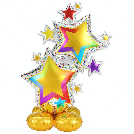 Foil Balloon Colorful Star Cluster AirLoonz