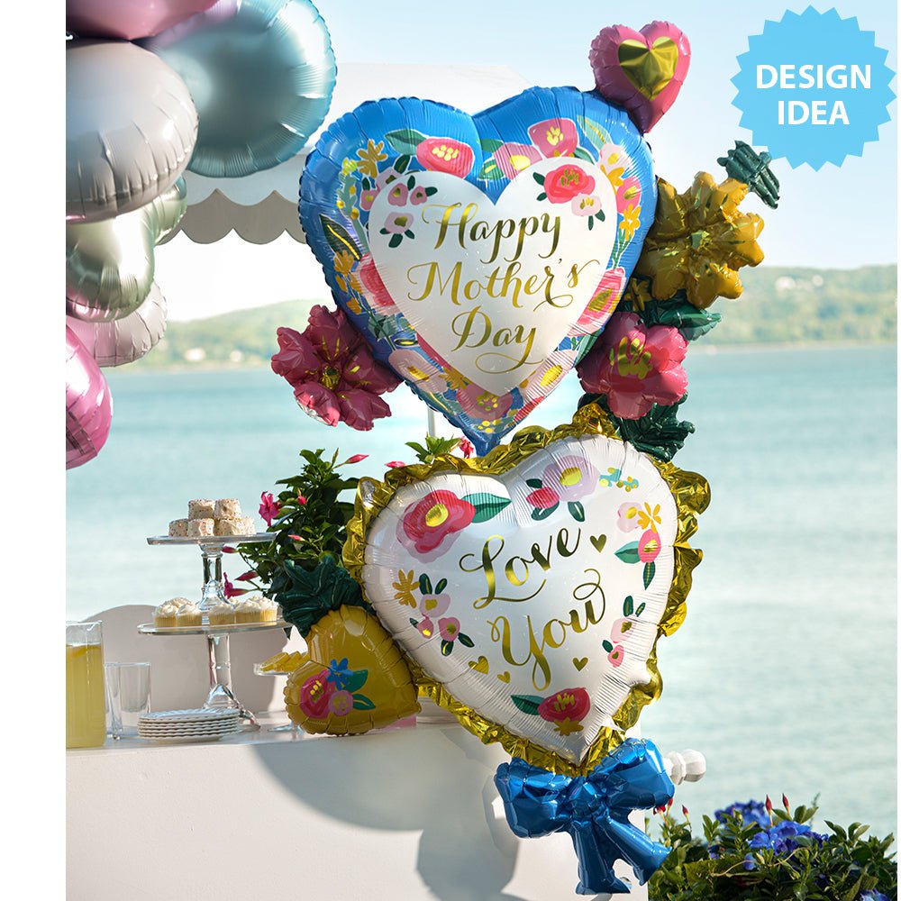 Mother's Day Foil Balloon 59 Inch Painted Floral Prints