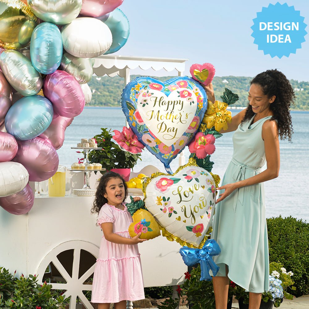 Mother's Day Foil Balloon 59 Inch Painted Floral Prints