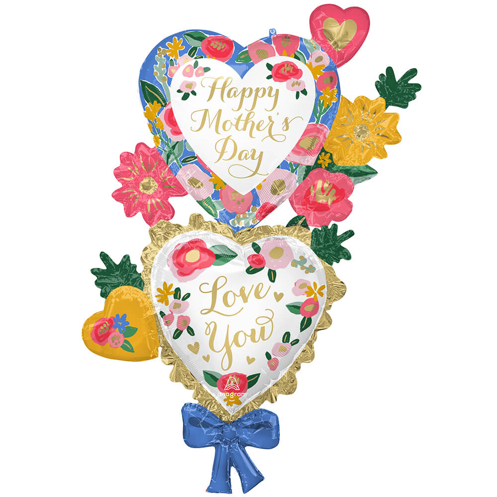 Mother's Day Foil Balloon 59 Inch Painted Floral Prints