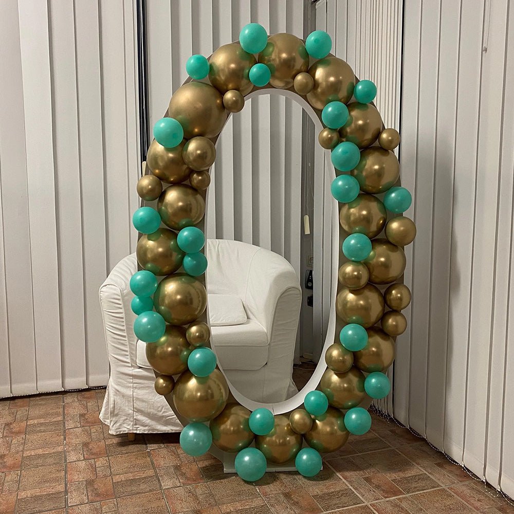 Balloon Number 0 Mosaic Frame