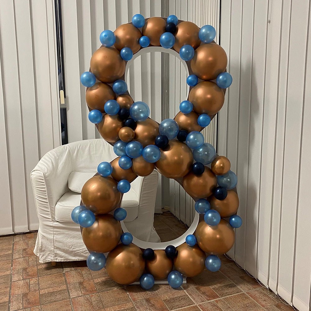 Balloon Frame Number 8 Mosaic Frame