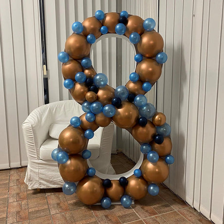 Balloon Frame Number 8 Mosaic Frame