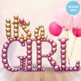 Balloon Frame It's a Girl Mosaic Frame