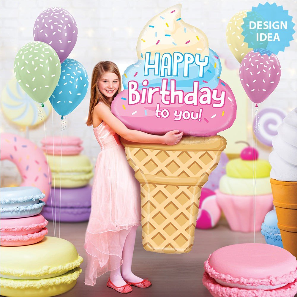 Foil Balloon Special Delivery Ice Cream