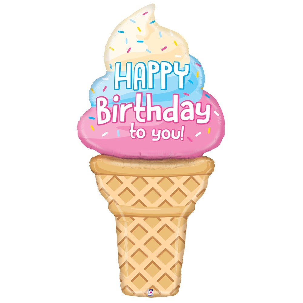 Foil Balloon Special Delivery Ice Cream