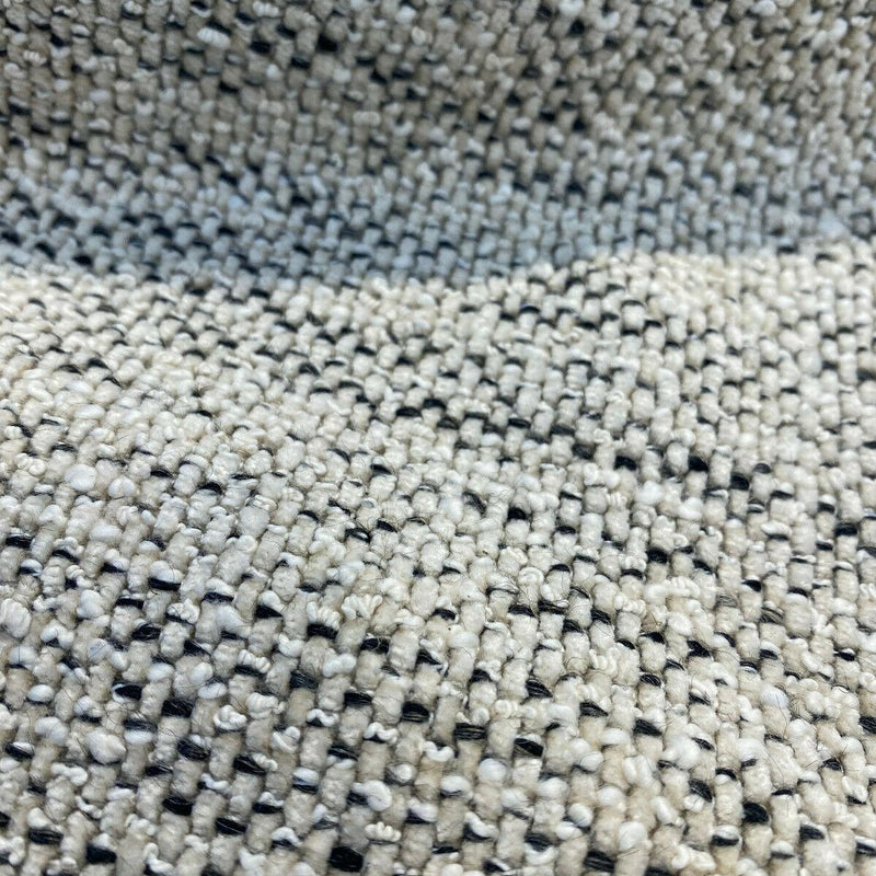 Gabriella Fossil Italian Chenille Tweed Fabric - Beige Off White With Black Hints, 56" Width (1 Yard)