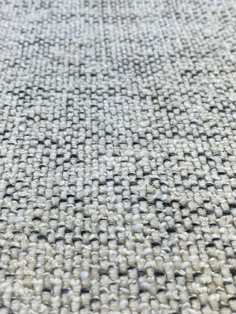 Gabriella Fossil Italian Chenille Tweed Fabric - Beige Off White With Black Hints, 56" Width (1 Yard)