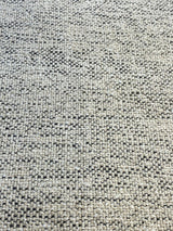 Gabriella Fossil Italian Chenille Tweed Fabric - Beige Off White With Black Hints, 56" Width (1 Yard)