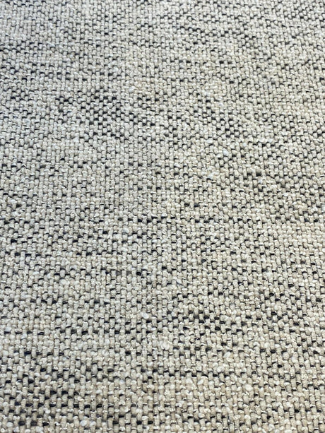 Gabriella Fossil Italian Chenille Tweed Fabric - Beige Off White With Black Hints, 56" Width (1 Yard)