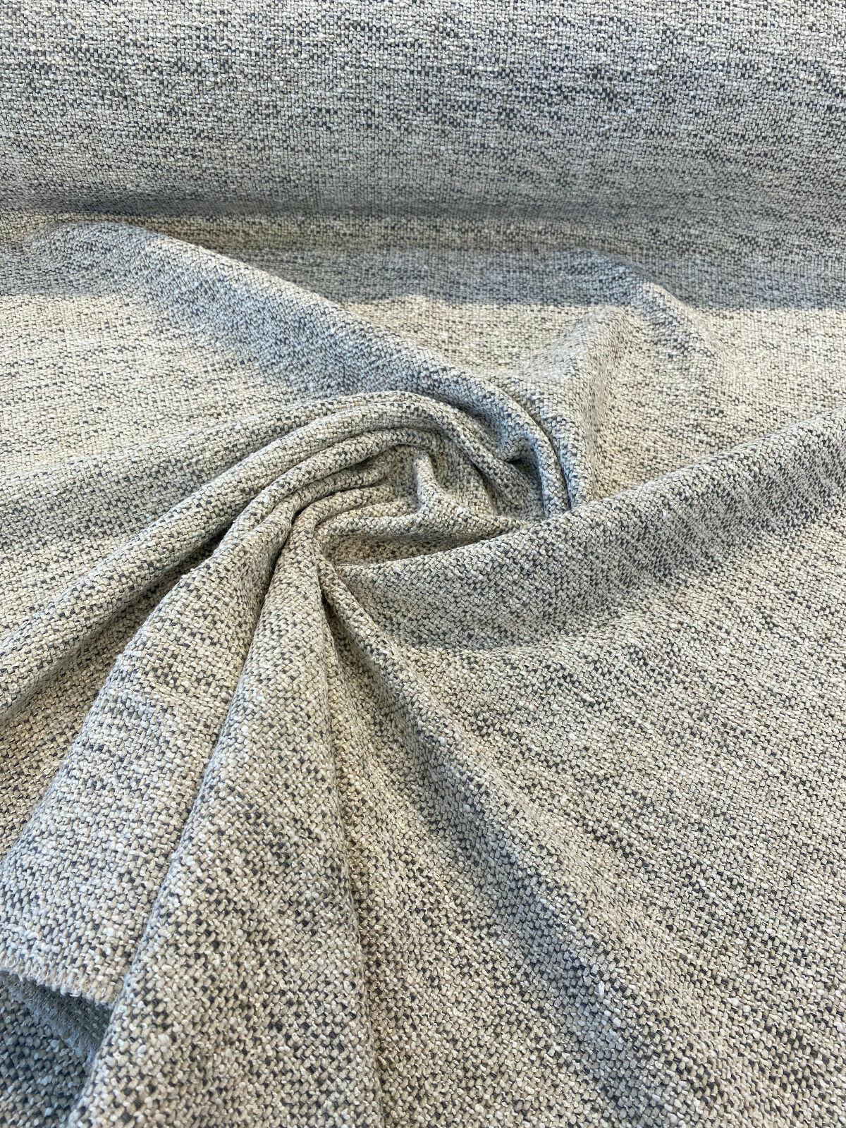 Gabriella Riverbed Italian Chenille Tweed Fabric - Beige Off White With Hints Of Gray, 56" Width (1 Yard)