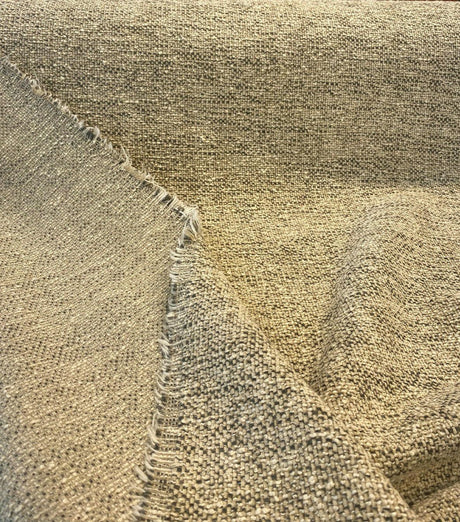 Gabriella Riverbed Italian Chenille Tweed Fabric - Beige Off White With Hints Of Gray, 56" Width (1 Yard)