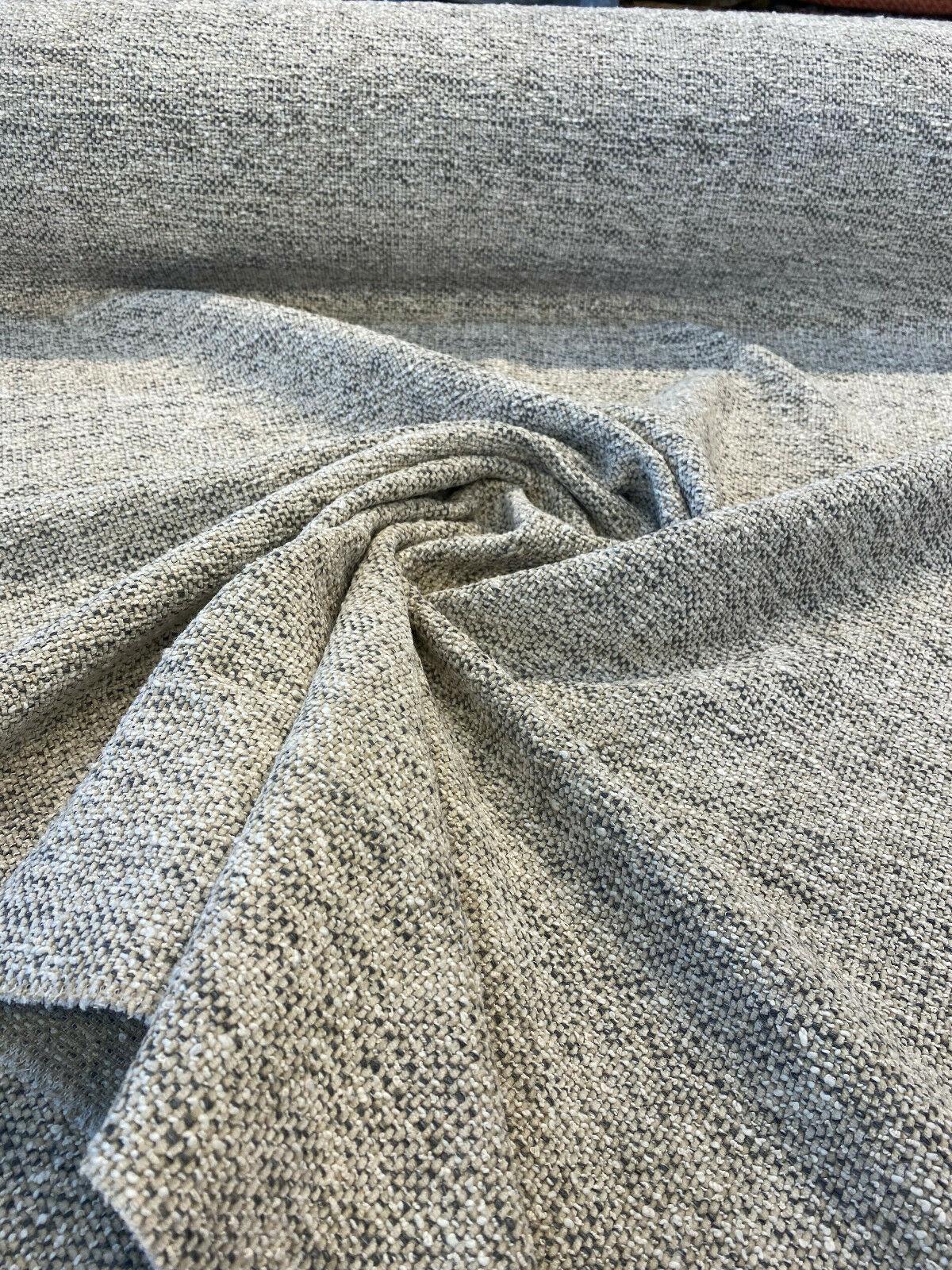 Gabriella Riverbed Italian Chenille Tweed Fabric - Beige Off White With Hints Of Gray, 56" Width (1 Yard)
